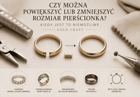 Czy można powiększyć lub zmniejszyć rozmiar pierścionka? Kiedy jest to niemożliwe