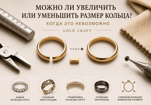 Можно ли увеличить или уменьшить размер кольца? Когда это невозможно