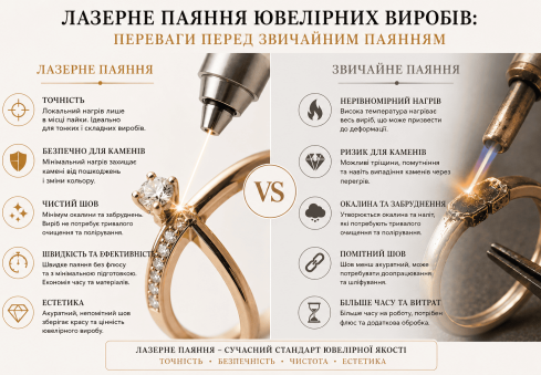 Чому лазерне паяння ювелірних виробів краще за звичайне?