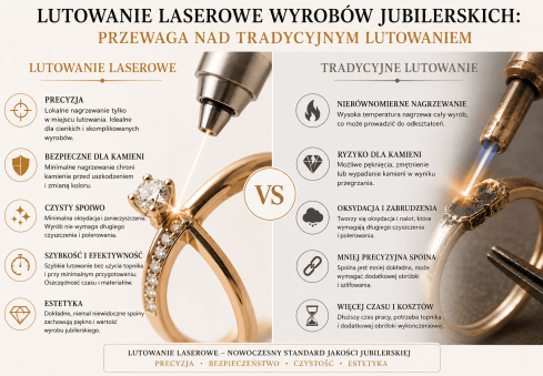 Dlaczego spawanie laserowe biżuterii jest lepsze od tradycyjnego lutowania?